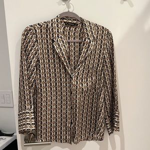 Zara Geometric - 70’s inspired blouse
